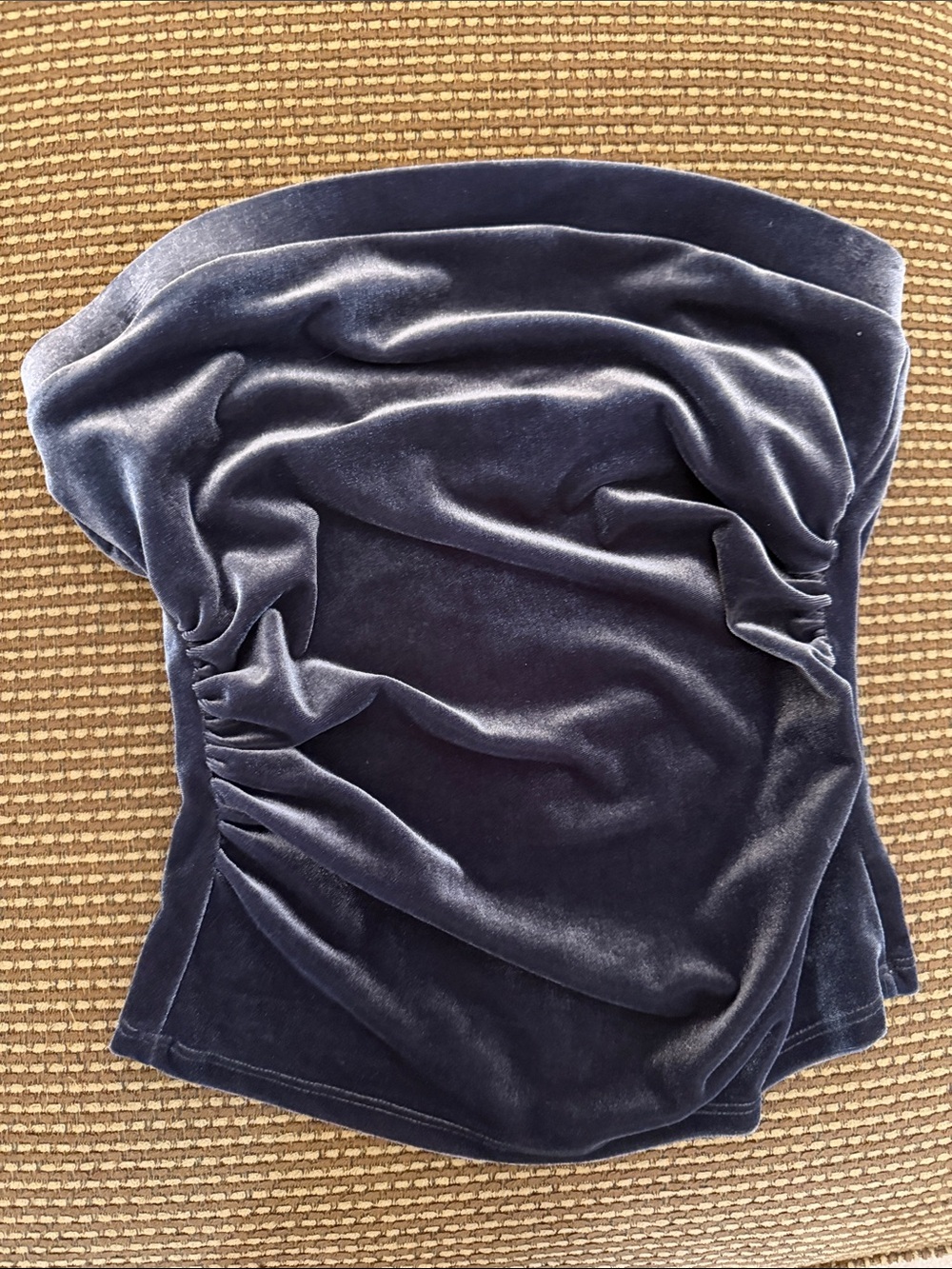 Arden B Velvet Strapless Ruched Camisole size small